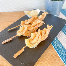 3 brochettes de crevettes