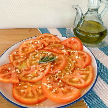 Tomates con ajos